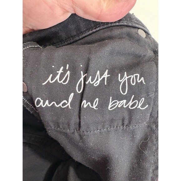 GRLFRND The Karolina Button Fly High Waist Black Denim Jeans Size 27 Nine Lives - Picture 14 of 14